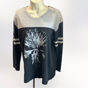 Marvel‎ Long Sleeve Casual Pullover Graphic T-Shirt Size Punisher Size Large